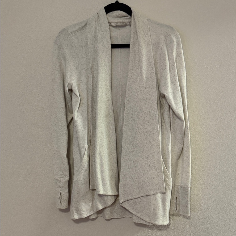 Athleta Women's Light Gray Open Front Cardigan